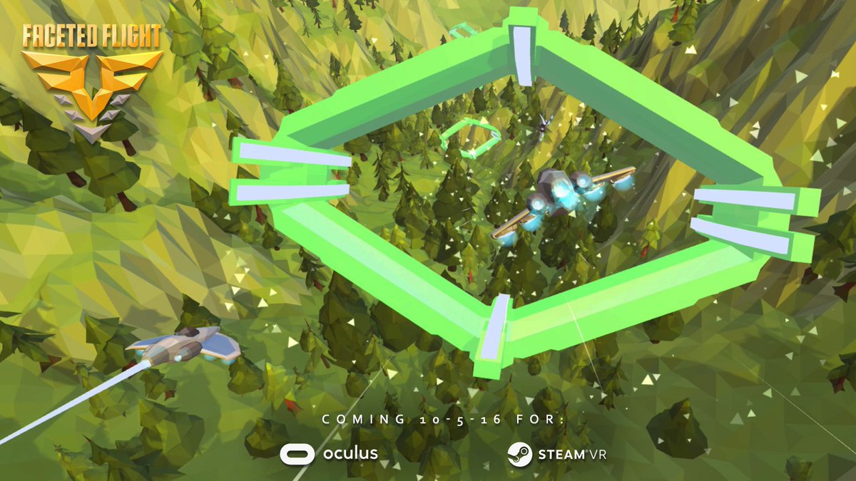 FacetedFlight's tweet photo. Happy #screenshotsaturday! Good news: Faceted Flight will be available on the Oculus and Steam stores this Wed - 10/5. #indiedev https://t.co/KfEQs24dIG