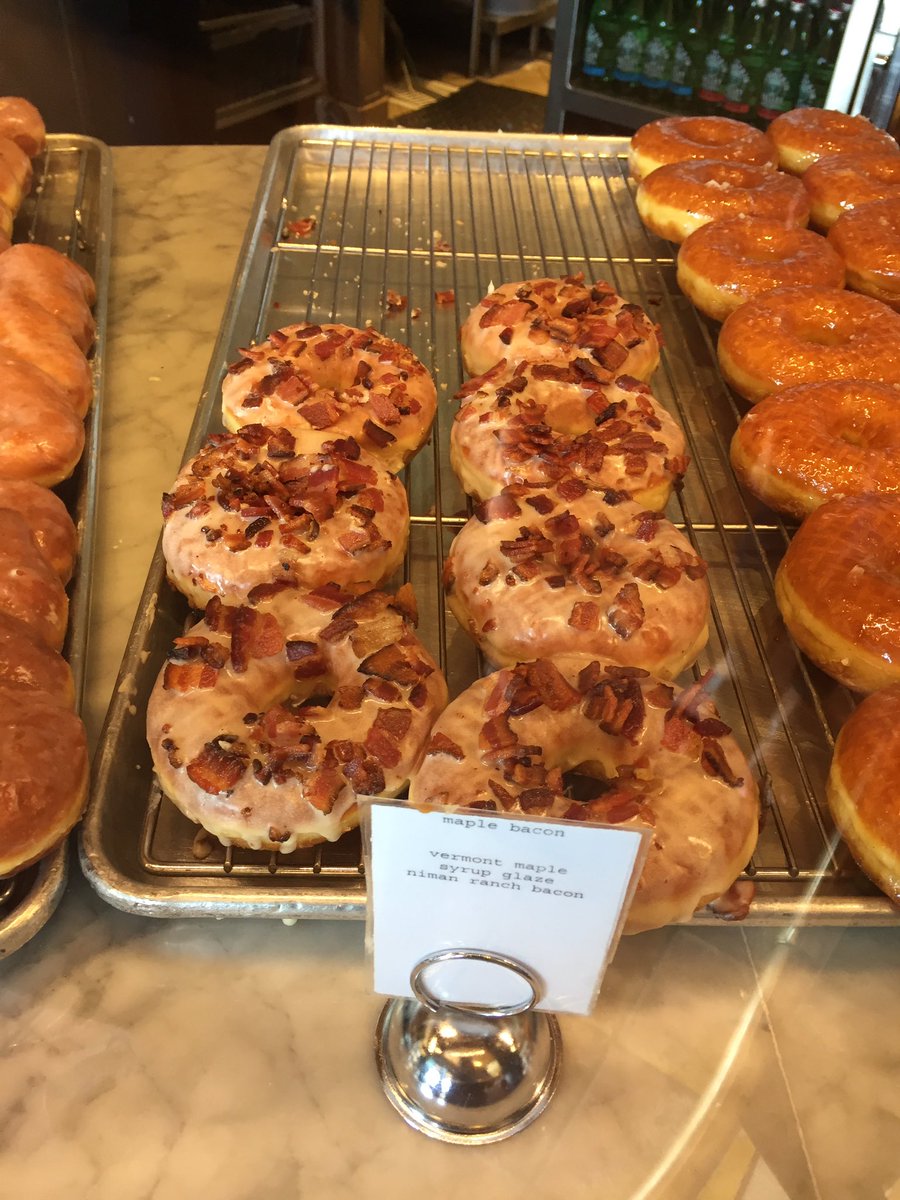 shaiguy80's tweet photo. Only in LA will you go on a road trip for donuts 😝 @SidecarDoughnts #maplebacon #butterandsalt https://t.co/fR0pqWkWNt