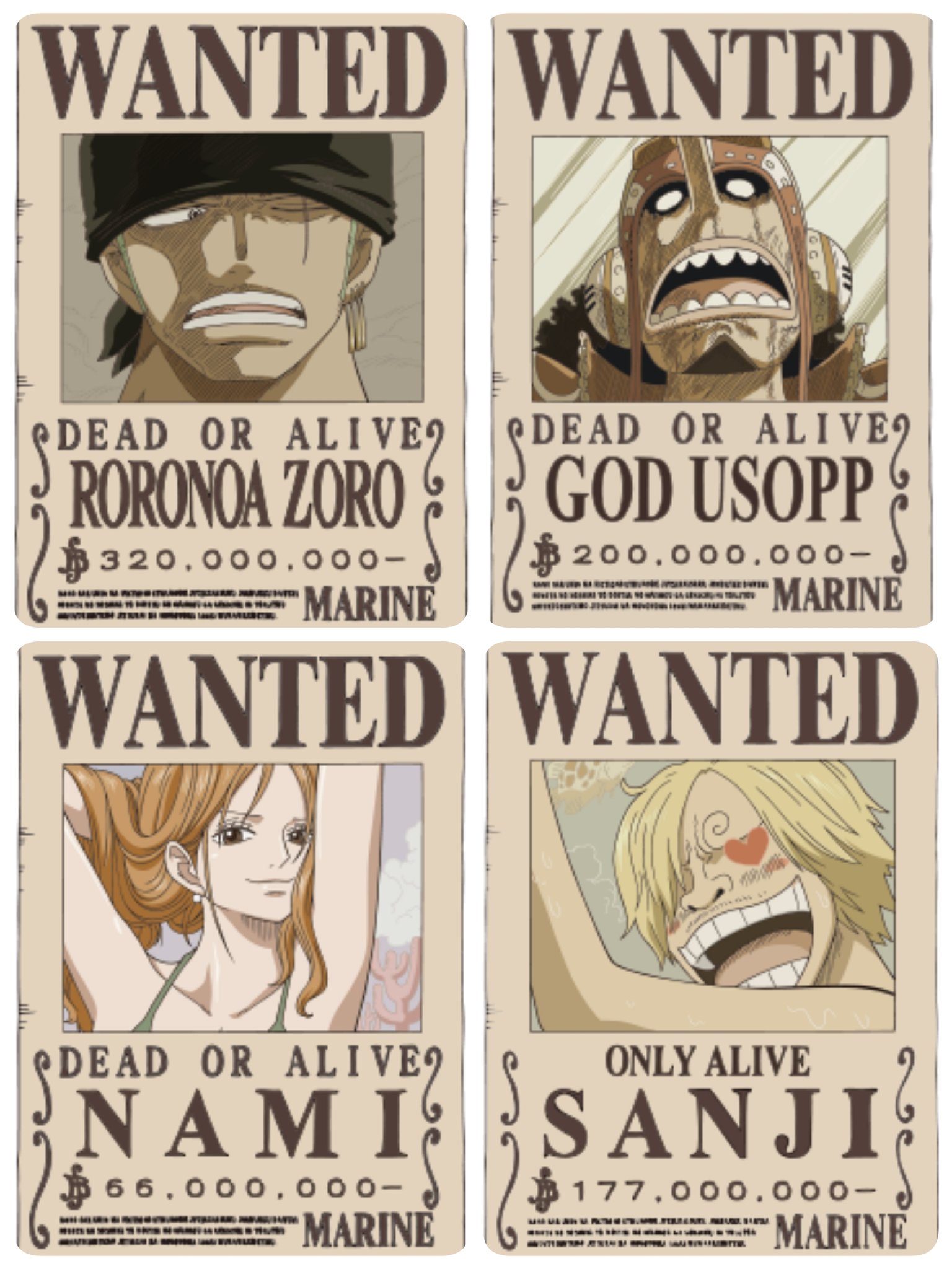 Nico Robin 麦わらの一味9人新手配書発行 一味の4人が億超 チョッパー地味に50up 笑 ロビンとサンジ遂に億いったぁ ヽ O ﾉ 特にサンジの手配書に注目 に