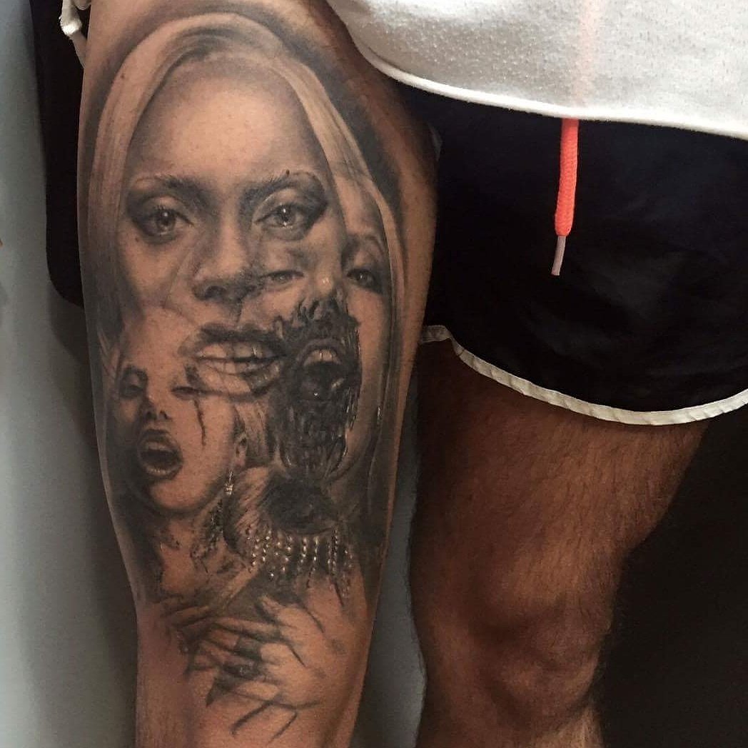 MonsterSanz's tweet photo. My new tattoo is dedicated to her! @ladygaga!!  @OHHMYGAGAcom @LadyGagaSpain @Darkopopnews! https://t.co/XZRlv1jGPz