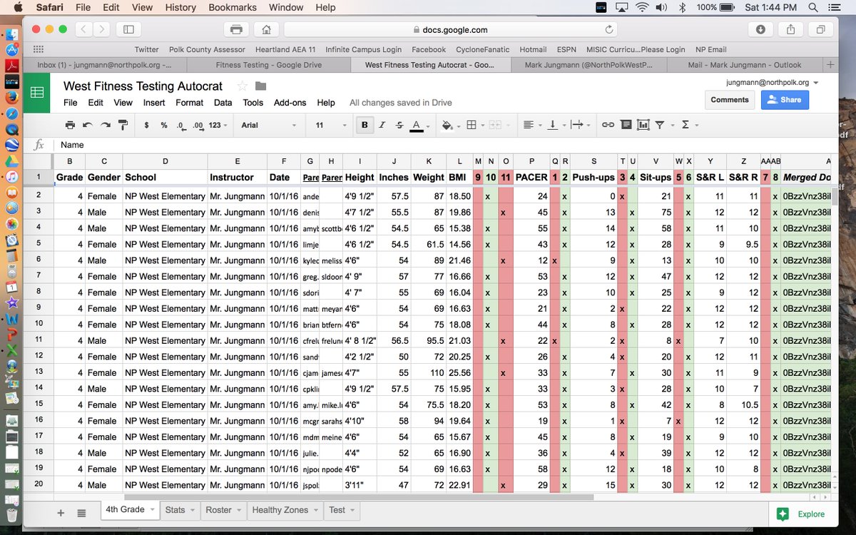 Big_Creek_PE's tweet photo. Just used autocrat to email out 74 student's fitness test results to their parents. Easy to use and worth the effort. Took <10 min. BOOM! https://t.co/ZeNUErpOOv