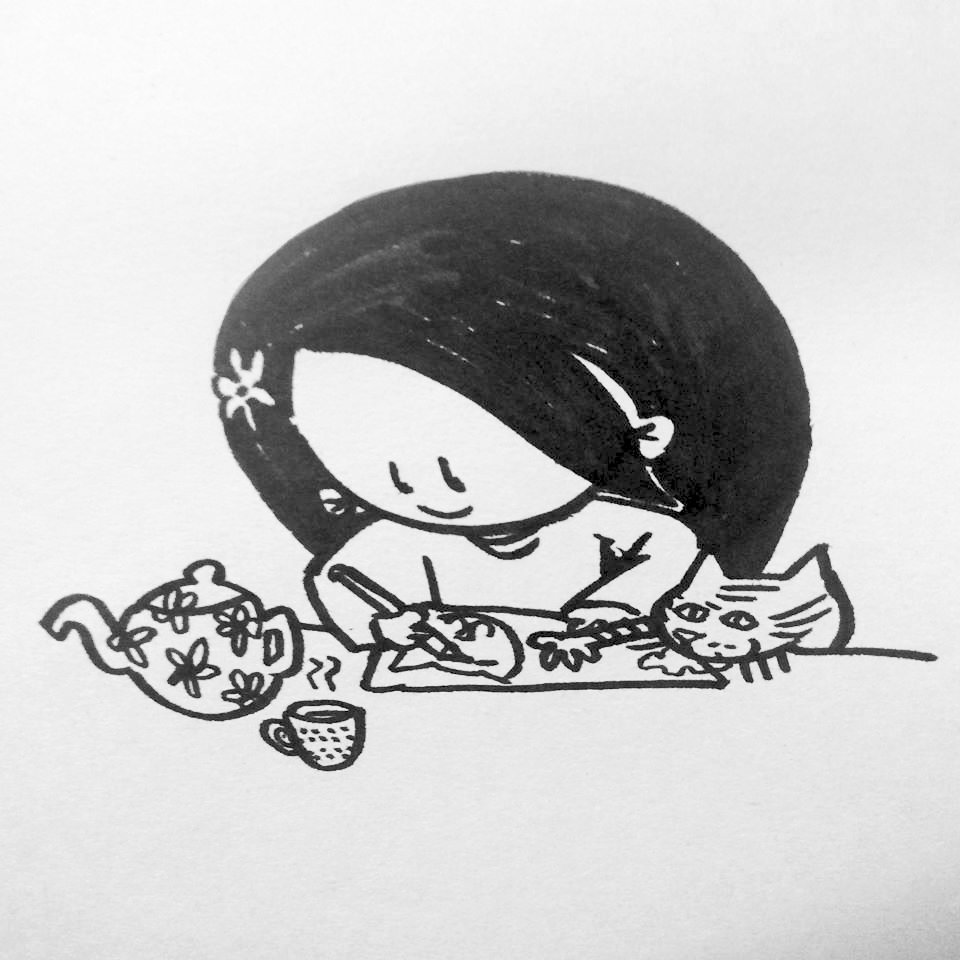 MarasRainyDays's tweet photo. a little #doodle for #inktober &amp; #pinchpunchpost - #drawing #indianink #illo #illustrationart #illustrationartist #inktober2016 #cat #kawaii https://t.co/E2jM5b9Tau