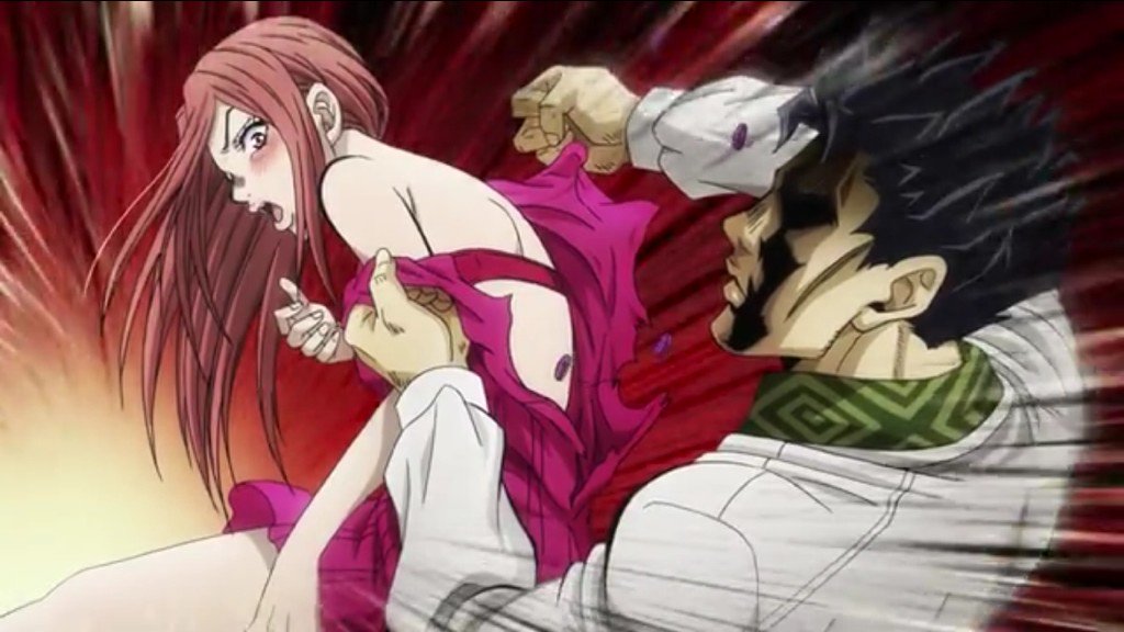 Zaryan ざーやん ジョジョアニメ27話 後半までほぼ作画崩壊回 同一人物です 最初の三枚はおっさんにしか見えんw ジョジョ４部 川尻しのぶ マジでひどい