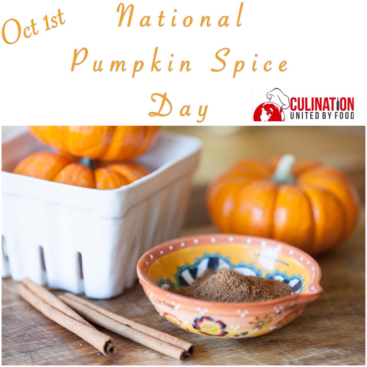CuliNationMag's tweet photo. It's Pumpkin Spice Day! #Culination #UnitedByFood #CulinationMagazine #FoodHoliday #Pumpkin #PumpkinSpice #Spice https://t.co/c7lDTLUtDT