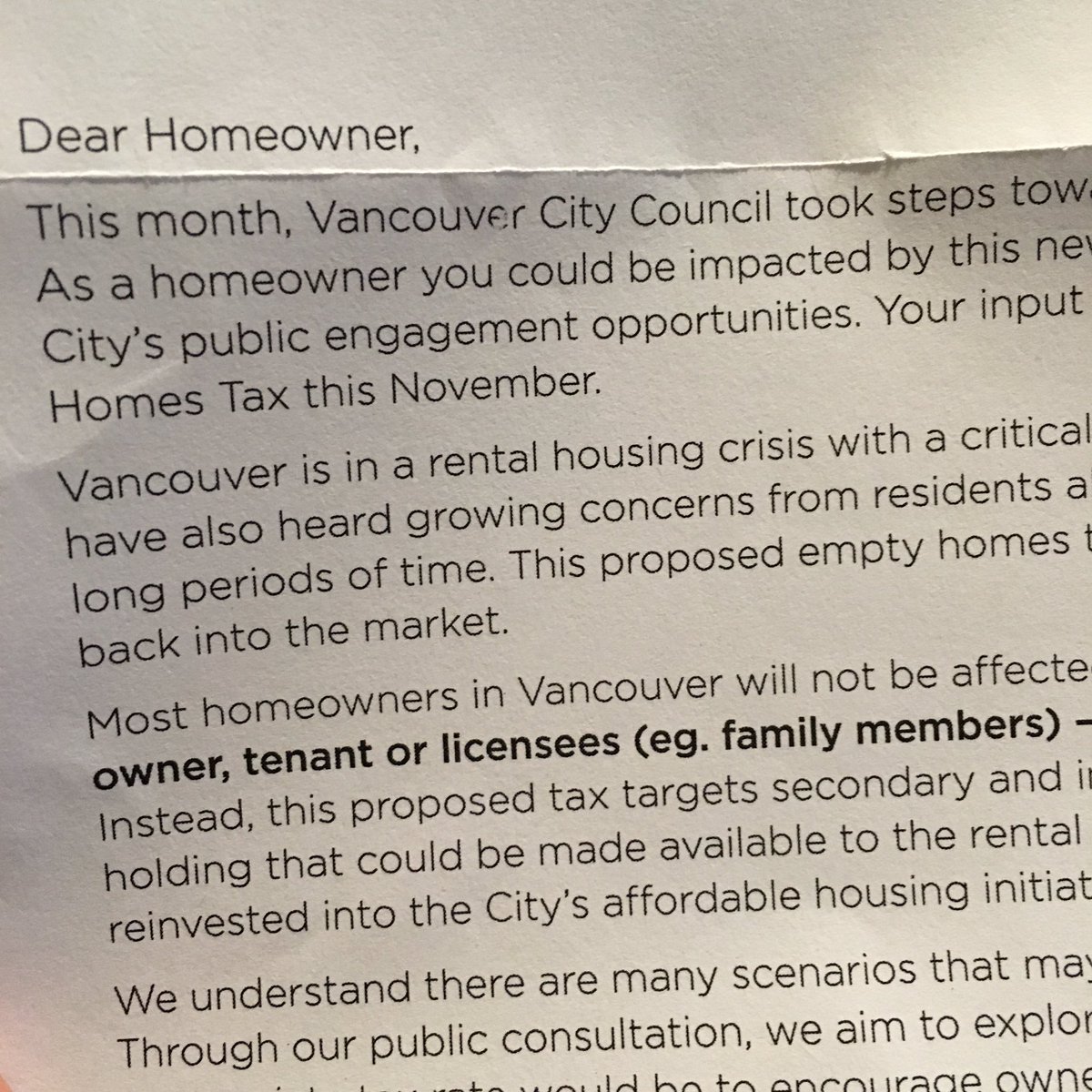 saveourannex's tweet photo. The City can mail a letter to homeowners but @VSBEngagement can't even properly notify affected families?! @LombardiMike #bced https://t.co/pi5joaFIIs