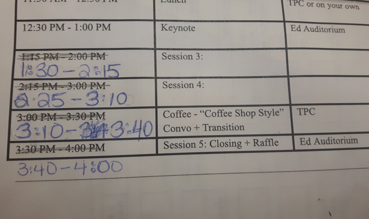 kbhildebrandt's tweet photo. Adjusted afternoon #treatyedcamp schedule. Please RT. https://t.co/DgM2QFXWiV