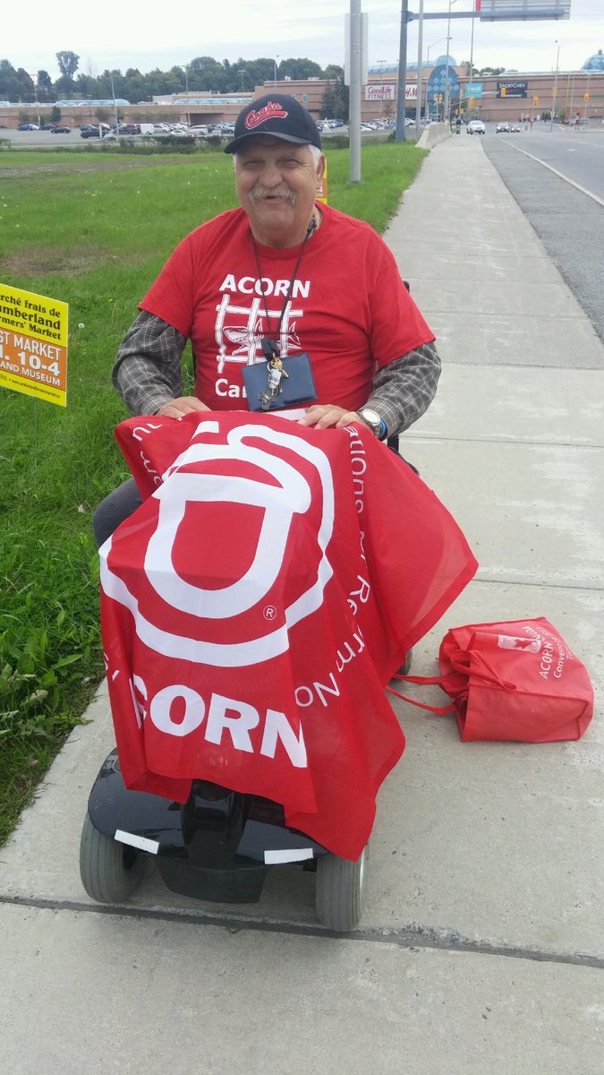 OttawaACORN's tweet photo. Orleans ACORN member JJ petitioning the streets to extend the 94 bus route past midnight! #petitionparty #shiftworkersrights #organizing https://t.co/1xDkEXKEZI