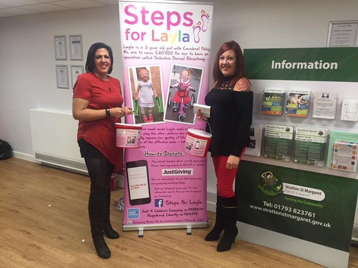 StepsLayla's tweet image. These ladies are raising money for me again tonight whilst I'm home poorly with mummy @KirstyLB1979 @TracyAFenton @swindonadver @S_W_Media