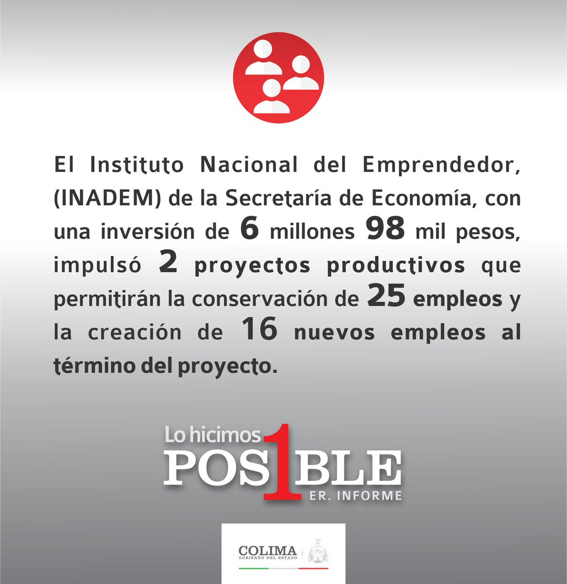 gobiernocolima's tweet photo. INADEM con inversión  de más de 6 mdp en 2 proyectos productivos beneficiando a 41 personas @nachoperaltacol #LoHicimosPos1ble https://t.co/uOceGH68mJ