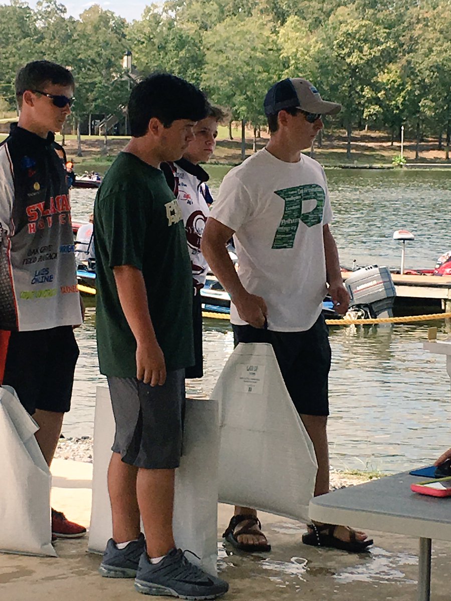 Christina9418's tweet photo. Darren &amp; Garrett weighing in at the high school bass fishing tournament! #pantherfamily @gbates319 @DarrenDdog99 https://t.co/8FdRh353yK