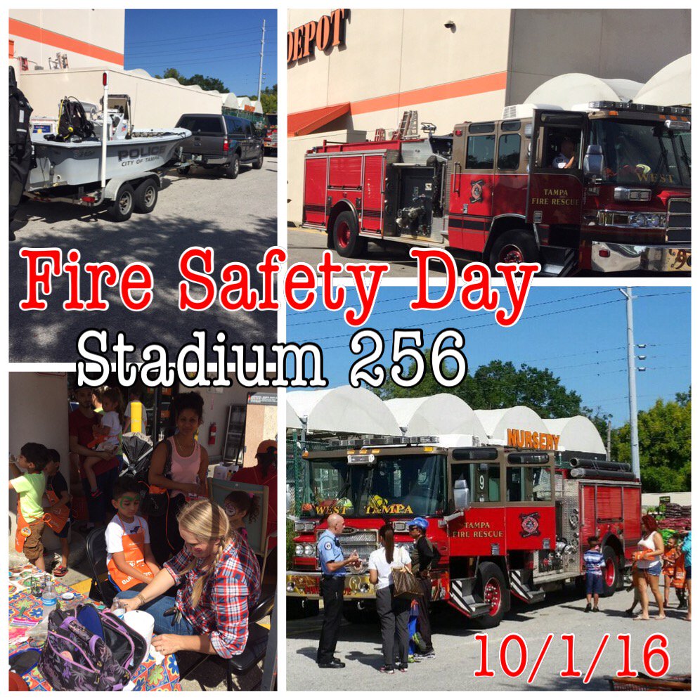 rwm4fsu's tweet photo. Fire Safety fun at Stadium256. Thanks to Alice and Jennifer for fun Kids Workshop &amp; face painting! @Chriscwarnold https://t.co/gmXKPnkE4x