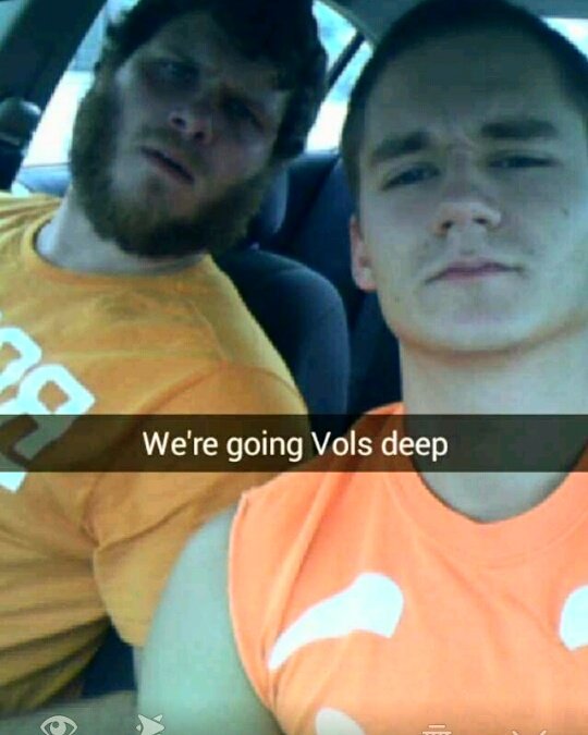 BabyJar420's tweet photo. We're going Vols deep #vols #volunteer #Tennessee #utk #football #orange #CollegeGameDay #CollegeFootball #comedy https://t.co/ZLOEprtClj