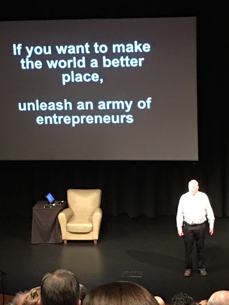 Amazing keynote speech by <a href="/SpeakerJeff/">Jeff Hoffman</a> at @gcec2016 - entrepreneurs design their future and ours