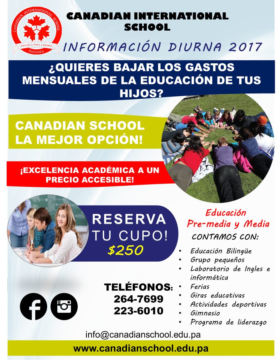 canadianschool's tweet photo. ¿Quieres ser bilingüe y estudiar en lugar en dónde te sientas a gusto? Conoce nuestros bachilleratos #CanadianSchoolPty https://t.co/4xcqkwDU7b