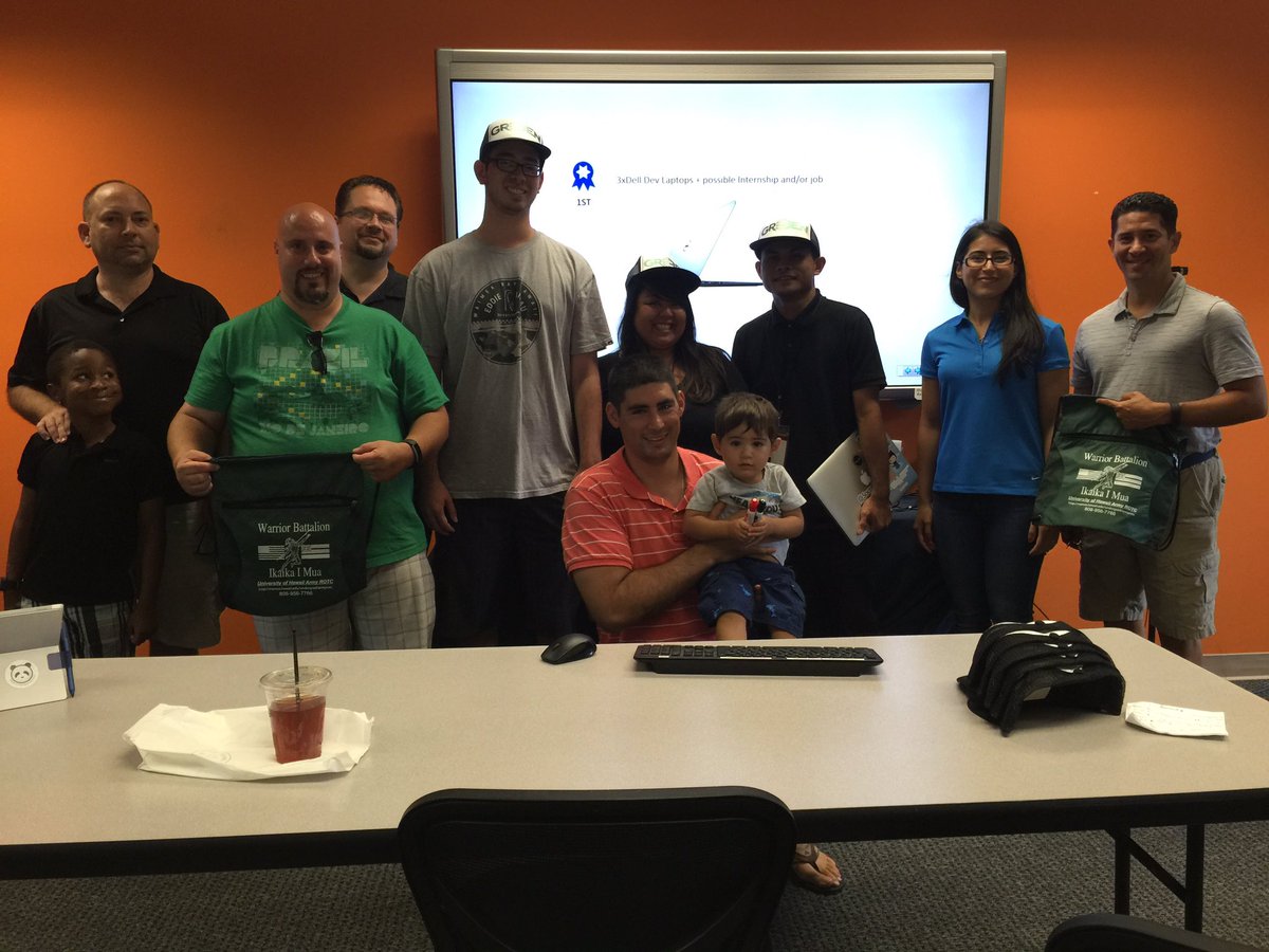 disruptarmy's tweet photo. 1st place: Joelle, Brandon, Taylor #DisruptArmy #hackathon @HTDCorg https://t.co/KQiiaWbOhm