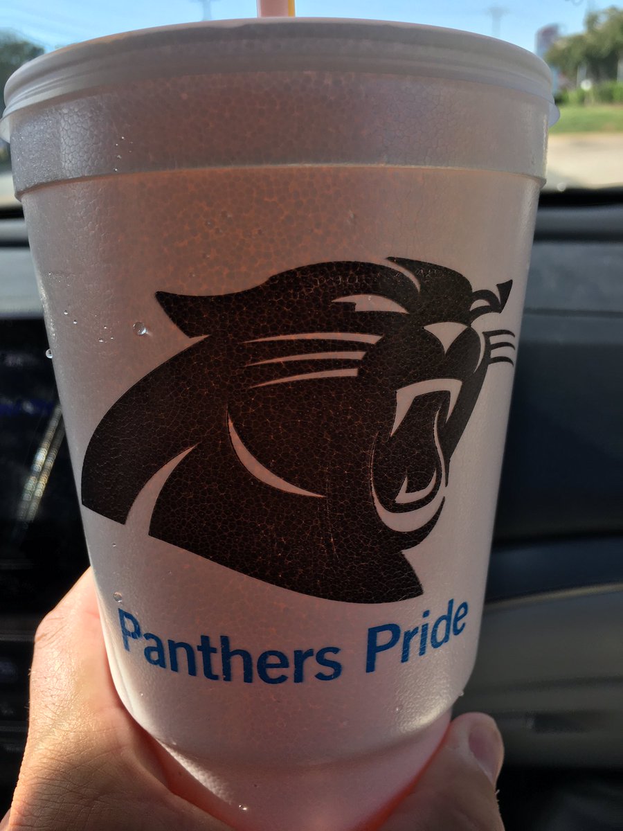 CoachRobGrande's tweet photo. Stopped for a drink at McDonalds in Greensboro, Panther fans everywhere.  #CatsAttack https://t.co/bpDqJwNm3j