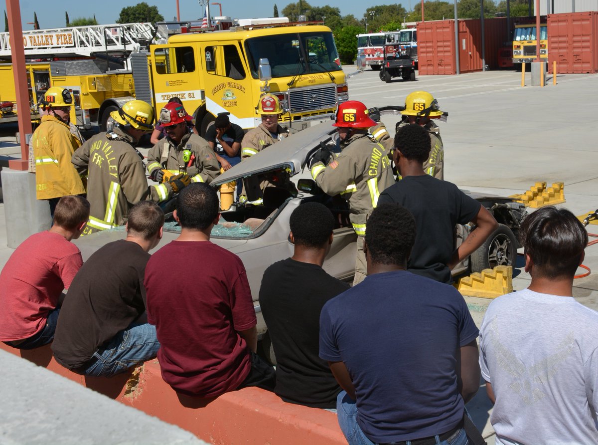 cvifd's tweet photo. #CVIFD showed skills needed to be a firefighter/paramedic to 12 boys from Boys Republic that expressed interest in a #FireService career. https://t.co/o6DiSaTwZ0