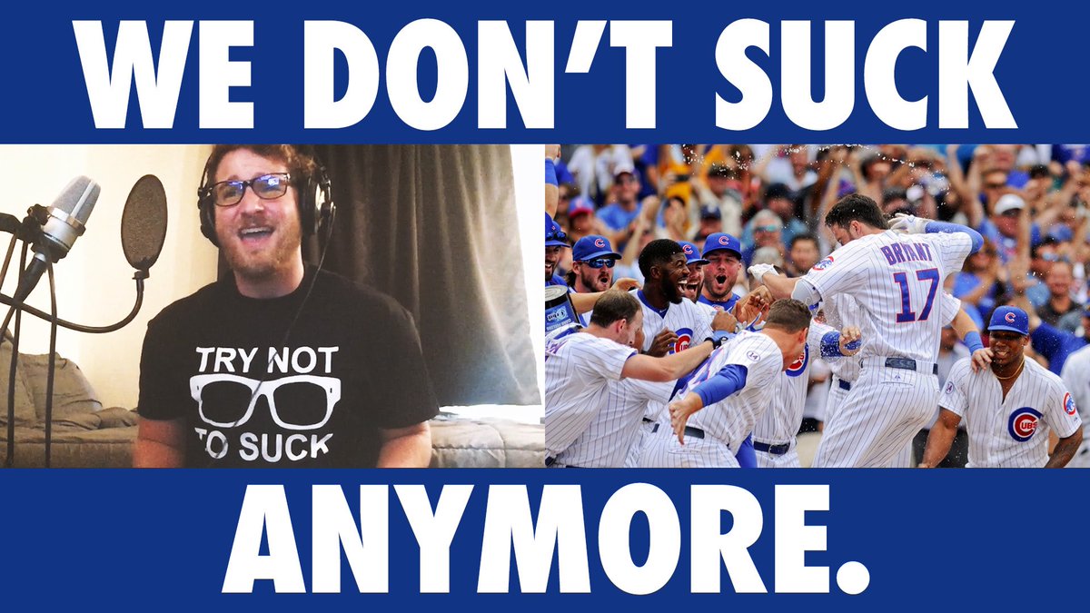 "We Don't Suck Anymore" Cubs Parody song - Joey Busse youtu.be/DG3-M5JfQqE <a href="/Cubs/">Chicago Cubs</a>