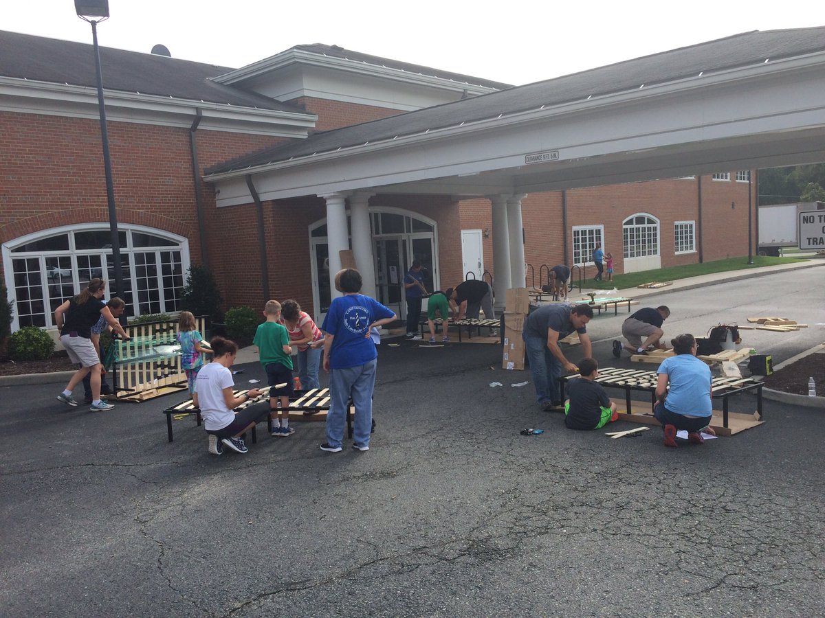 bryandupuis's tweet photo. Thanks to @RVAToolBank and our @coolspringbc volunteers for making our @caritas_va table/bed build a success! #linklearnlive https://t.co/M3uqRztz9j