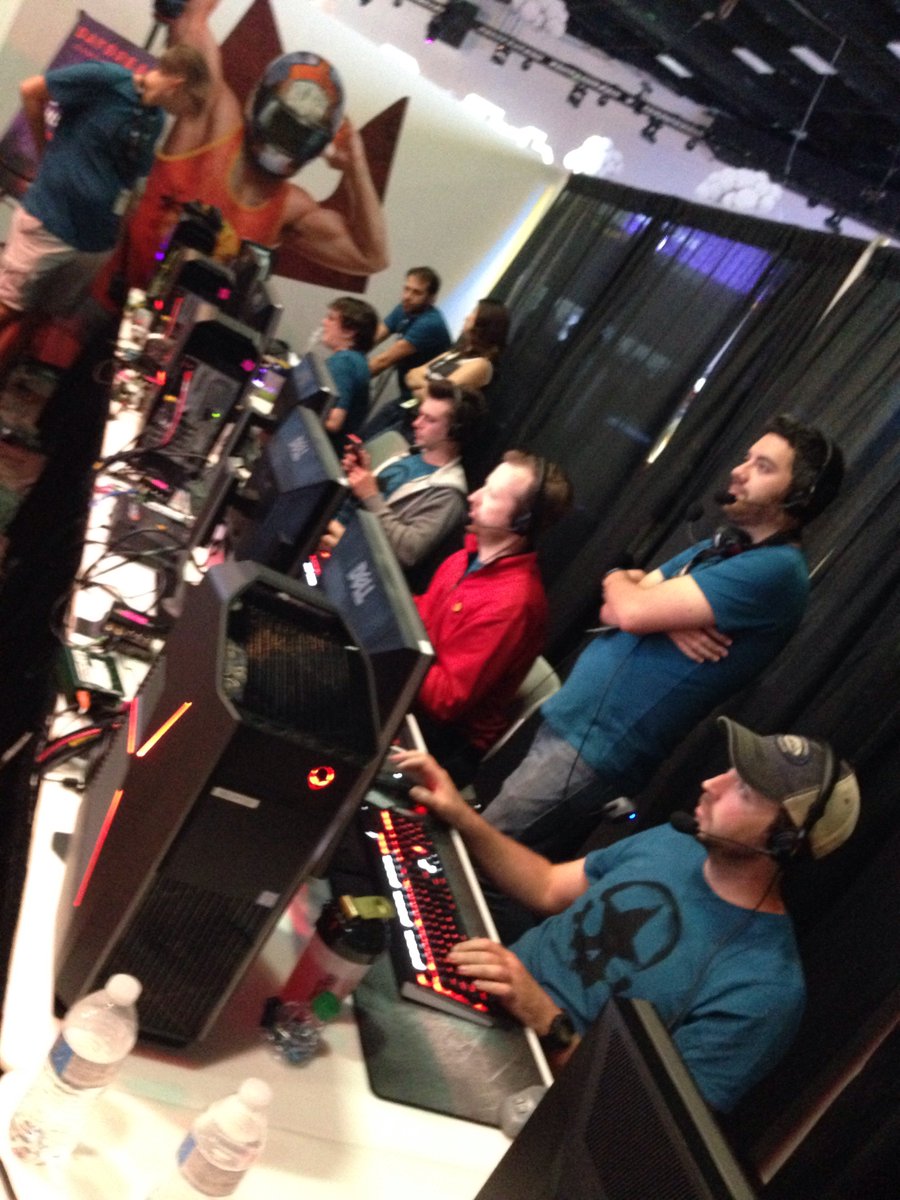 DaybreakGames's tweet photo. This is part of the team behind the action happening on https://t.co/Xt27Mmdoco. Tune in for the last three qualifiers! #TwitchCon https://t.co/6cLRA4cOAo