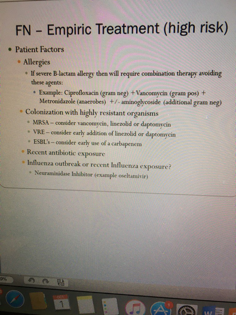 tina_hemepharm's tweet photo. Febrile neutropenia high risk considerations #ofd16 #capho https://t.co/fwFyulBoL9