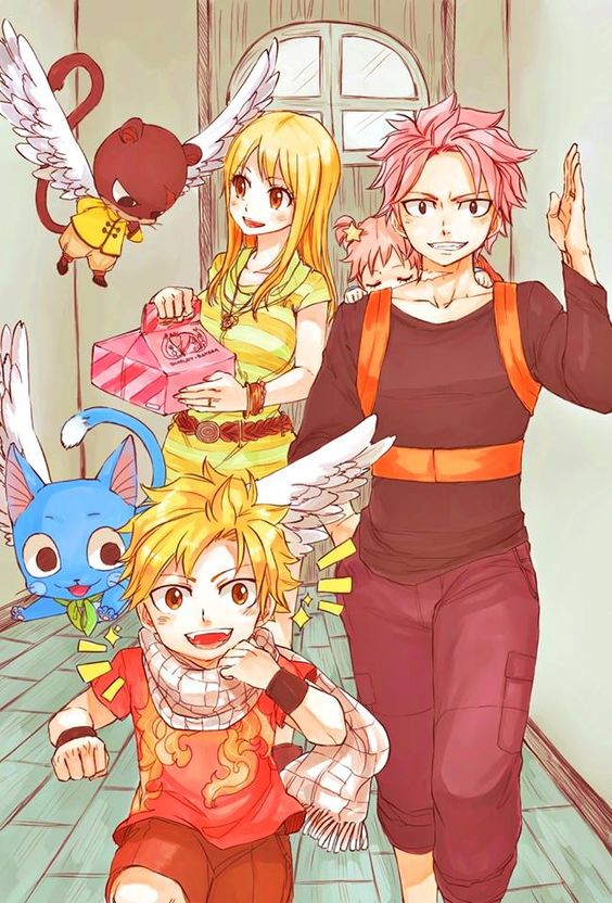 Imagine how perfect Natsu & Lucy's family would be. 😳💓 #FairyTail