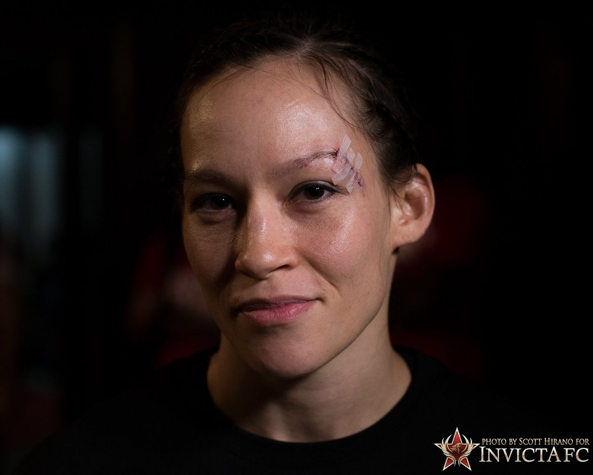 InvictaFights's tweet photo. "It's always heartbreaking for it to end that way, but I still felt like I had plenty to go." - @littleroo1two #InvictaFC19 https://t.co/wGNSYbLSh3