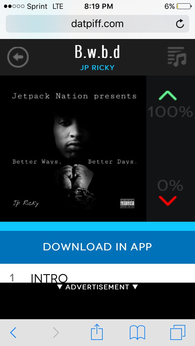 Jp_Vlado's tweet photo. My Brova Jp Ricky mixtape out on datpiff ! Go get that #NextLevel #JetpackNation https://t.co/b7aVYyxYir