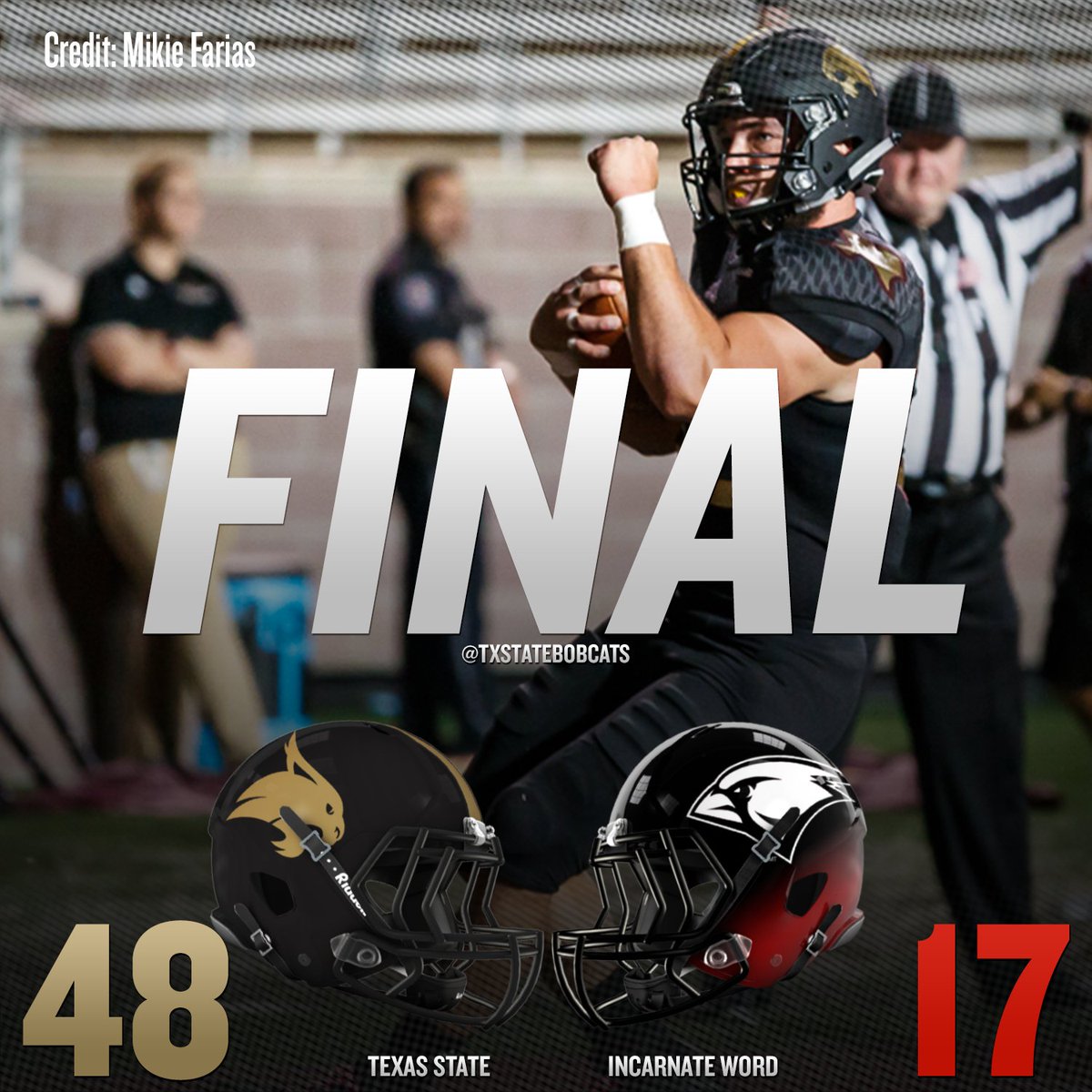 TxStateBobcats's tweet photo. #BobcatsWin #UIWvsTXST https://t.co/KOuG8NUX4V