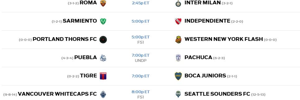 Soccer Sunday, come kick it with us for some great matches!!!