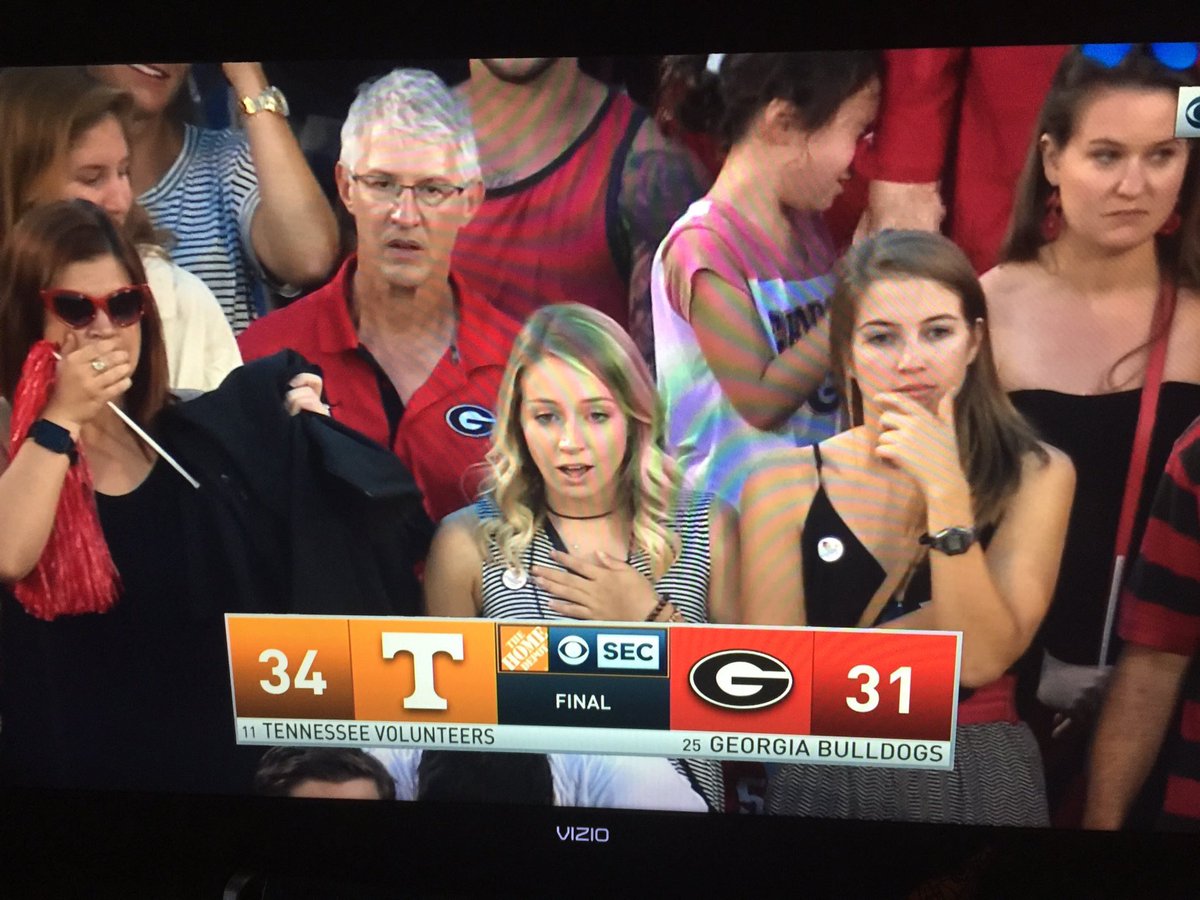 BlameBrianSmith's tweet photo. 19 seconds. Worlds changed in 19 seconds. Wow. #TENNvsUGA https://t.co/lCNDpSaoW0