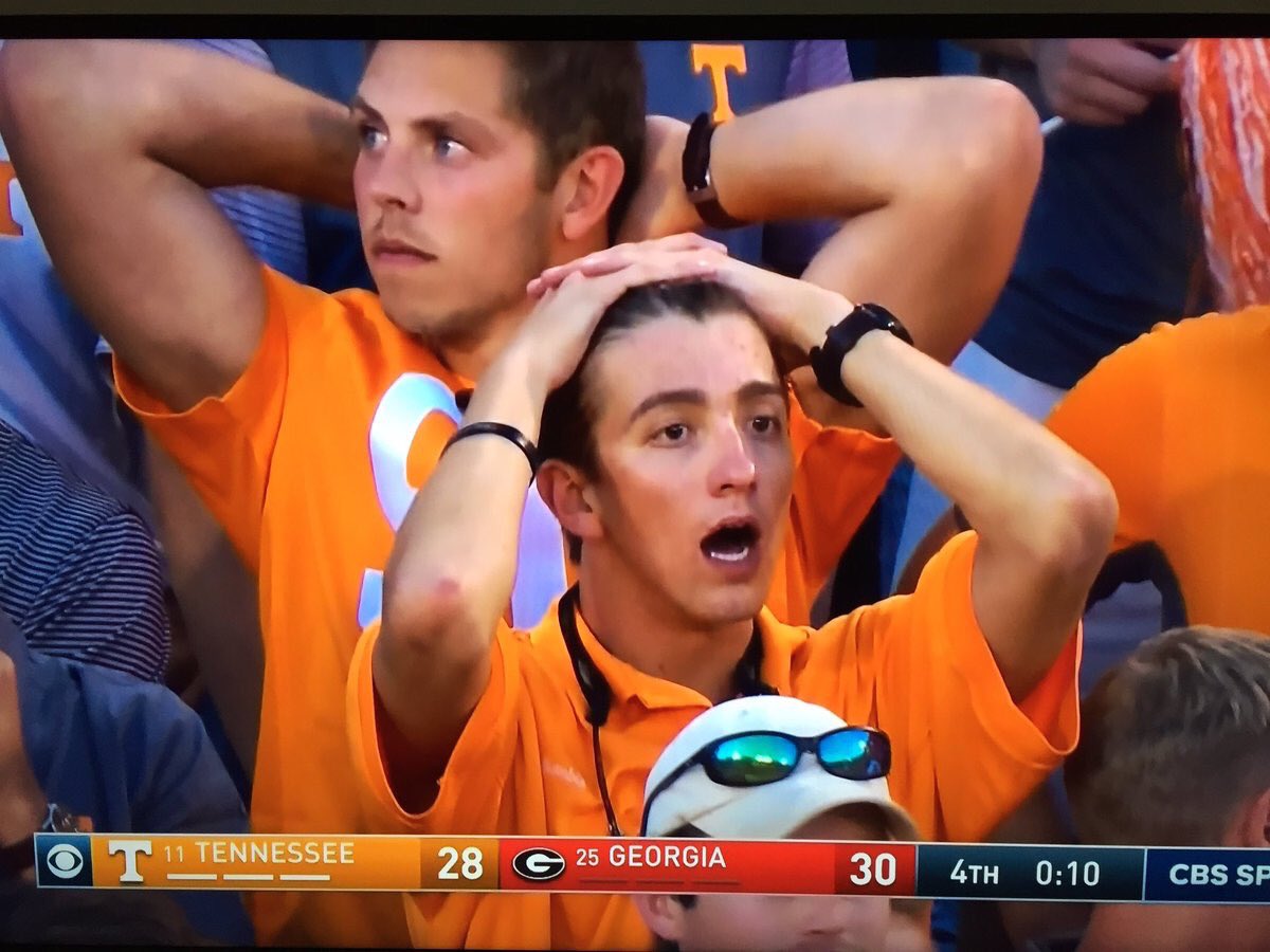 BlameBrianSmith's tweet photo. 19 seconds. Worlds changed in 19 seconds. Wow. #TENNvsUGA https://t.co/lCNDpSaoW0
