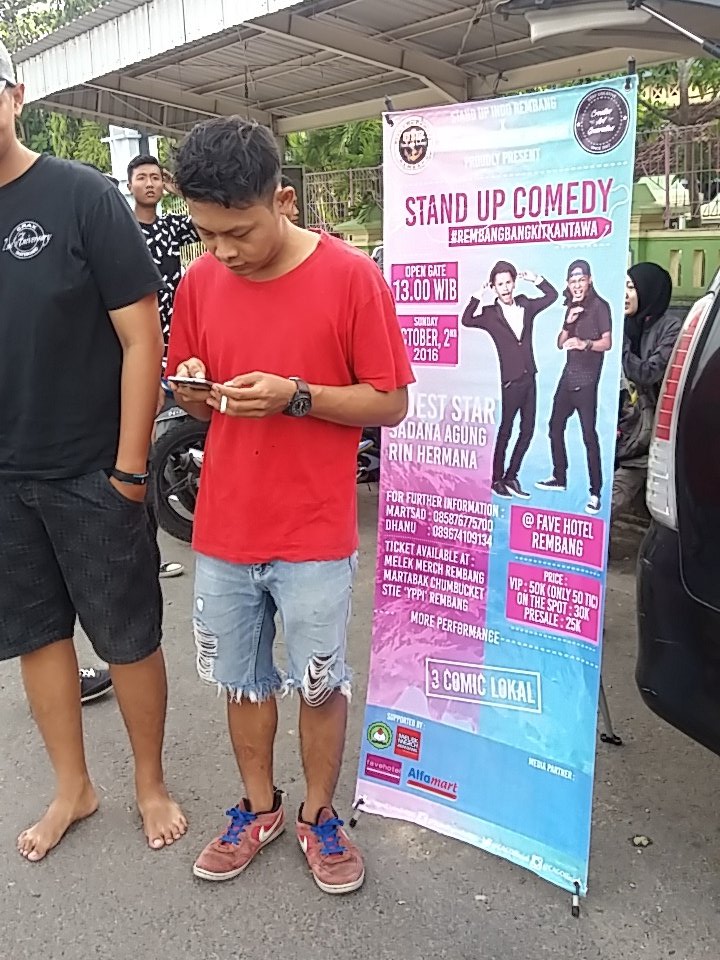 Yang belu dapet tiket #rembangbangkitkantawa kita hadir di car free day alun" rembang nih 😊😊😊