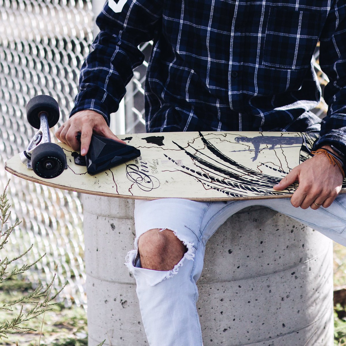 Place the speaker on the bottom of your board to maximize the volume.