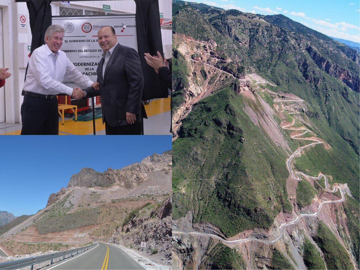 Junto al Secretario de @SCT_mx, @gruizesp, hoy inauguramos la carretera Samachique-Batopilas