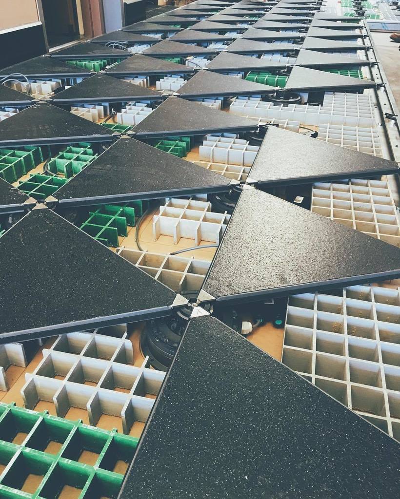 jasonquiz's tweet image. Installing the #pavegen energy tiles at #tristudios just in time for rehearsals #thePowerofFootsteps #CitizenEarth