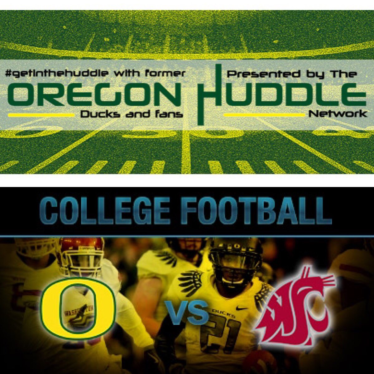 jjbirden's tweet photo. Oregon Ducks vs Washington State Cougars, who's going to win? Here's our thoughts @HuddleNetwork https://t.co/2NVykK6YmT #getinthehuddle https://t.co/mMkzleGxNQ