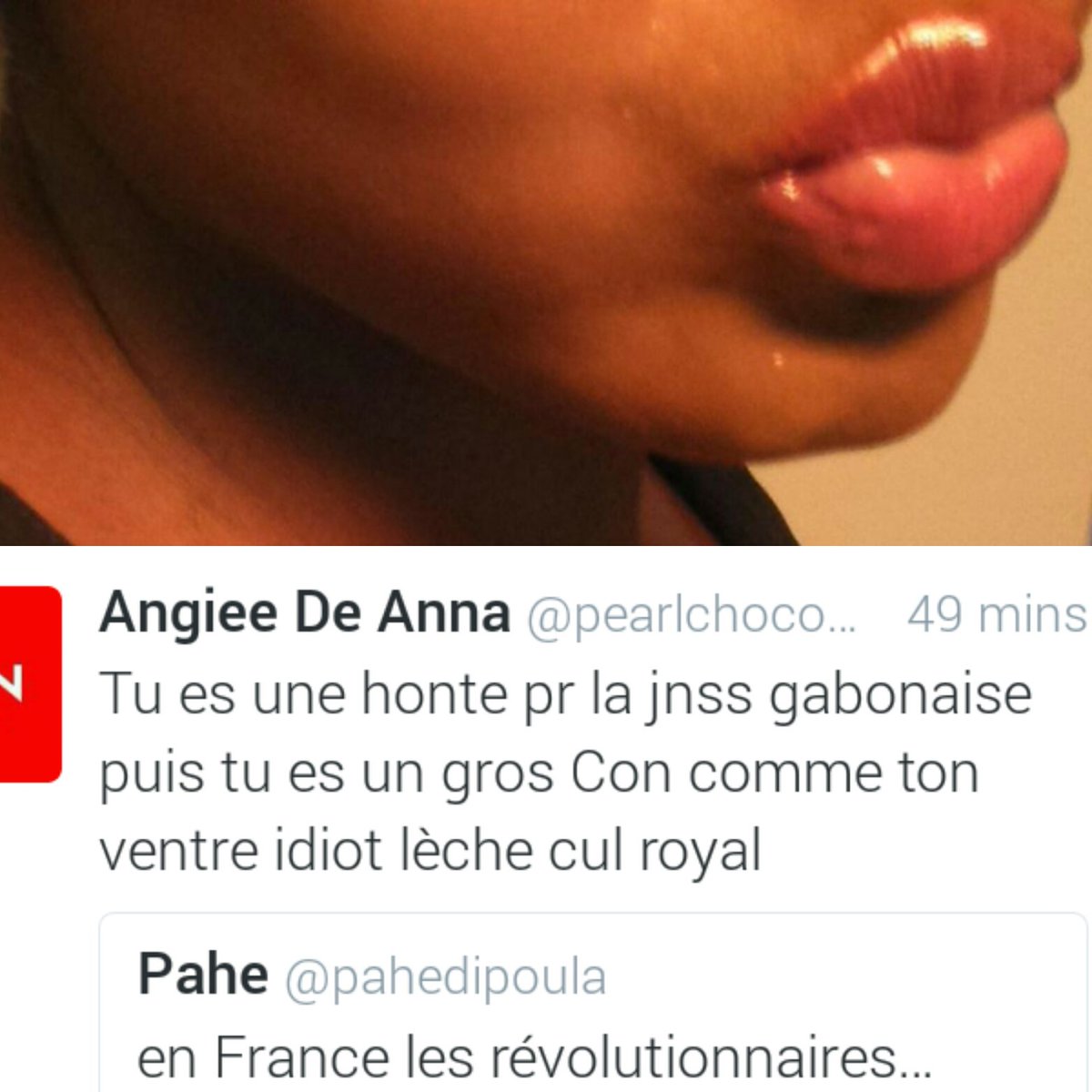 pahedipoula's tweet photo. #gabon là nga là, c'est sûr qu'elle a #Angiee de me sucer la bite avec ses lèvres pulpeuses..
Encore une #tchoin. https://t.co/yZRpDrvqq6