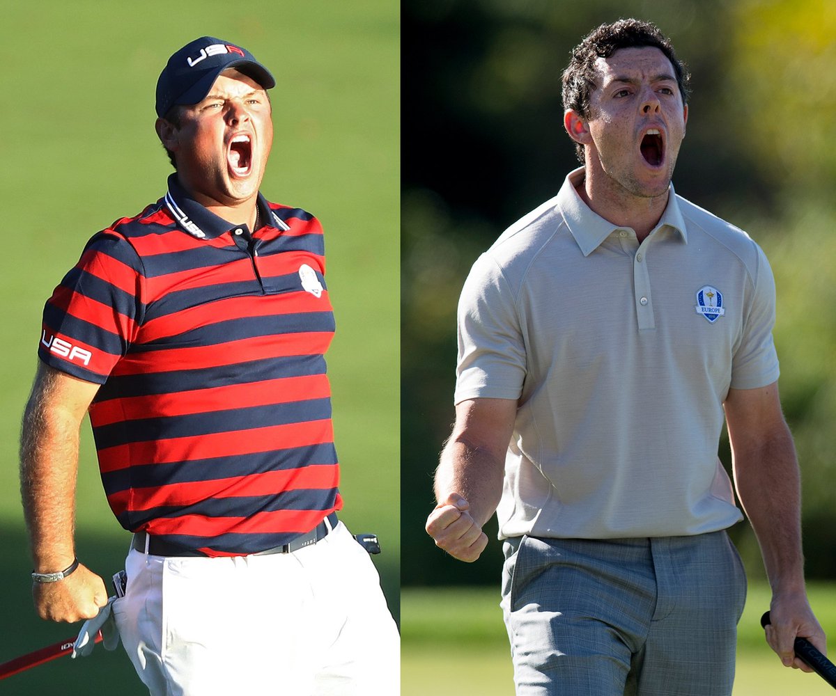 GolfDigest's tweet photo. Reed vs. Rory. First singles match. GET READY. ๐ฅ๐ฅ๐ฅ https://t.co/WObNUv3Q1w