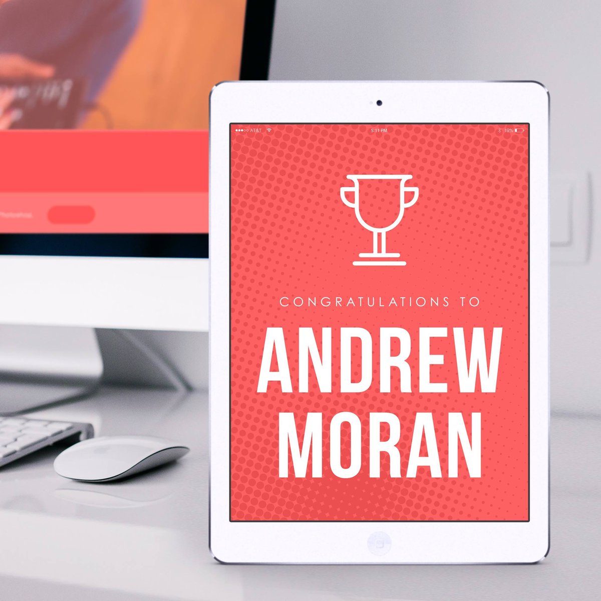 pyurglobal's tweet photo. Congrats to Andrew Moran for coming in 1st place 🏆 and winning our iPad Contest! 👍🙌😊 #WeArePYUR https://t.co/0OUB9Vq3f3