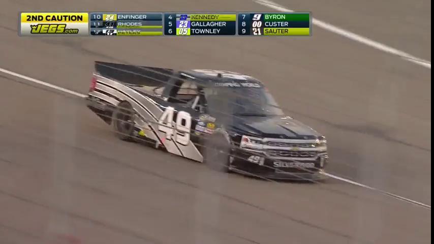 NASCARONFOX's tweet photo. Caution is out at @LVMotorSpeedway! Problems for #WayneEdwards.
#NASCARonFS1 https://t.co/sixJ3QSJMf