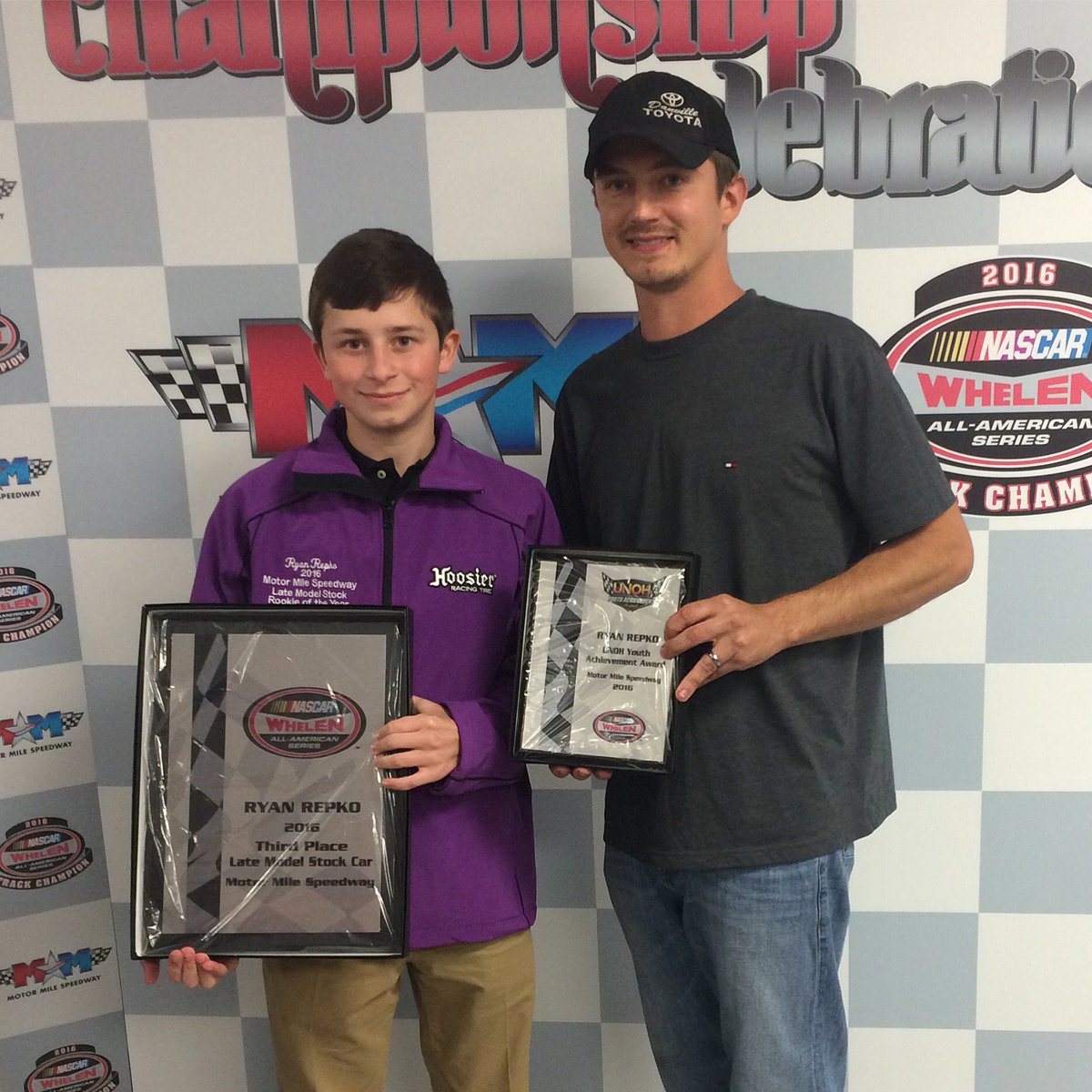 Ryan Repko (@ryan_repko14) on Twitter photo Had a great time at the <a href="/motormile/">Motor Mile Speedway & Dragway</a> Championship dinner! Picked up 3rd place in points, Rookie of the Year, and UNOH Youth Achievement Award! Had a great time at the <a href="/motormile/">Motor Mile Speedway & Dragway</a> Championship dinner! Picked up 3rd place in points, Rookie of the Year, and UNOH Youth Achievement Award!