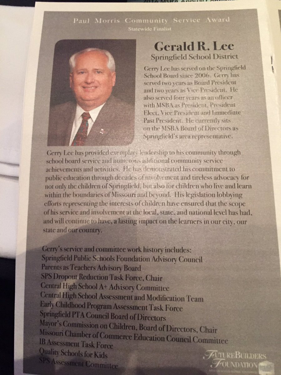 JohnJungmann's tweet photo. Gerry Lee named Paul Morris Community Service Award winner #msba2016 @officialSPS - congratulations, so proud of you! https://t.co/ekiDN4xCWa