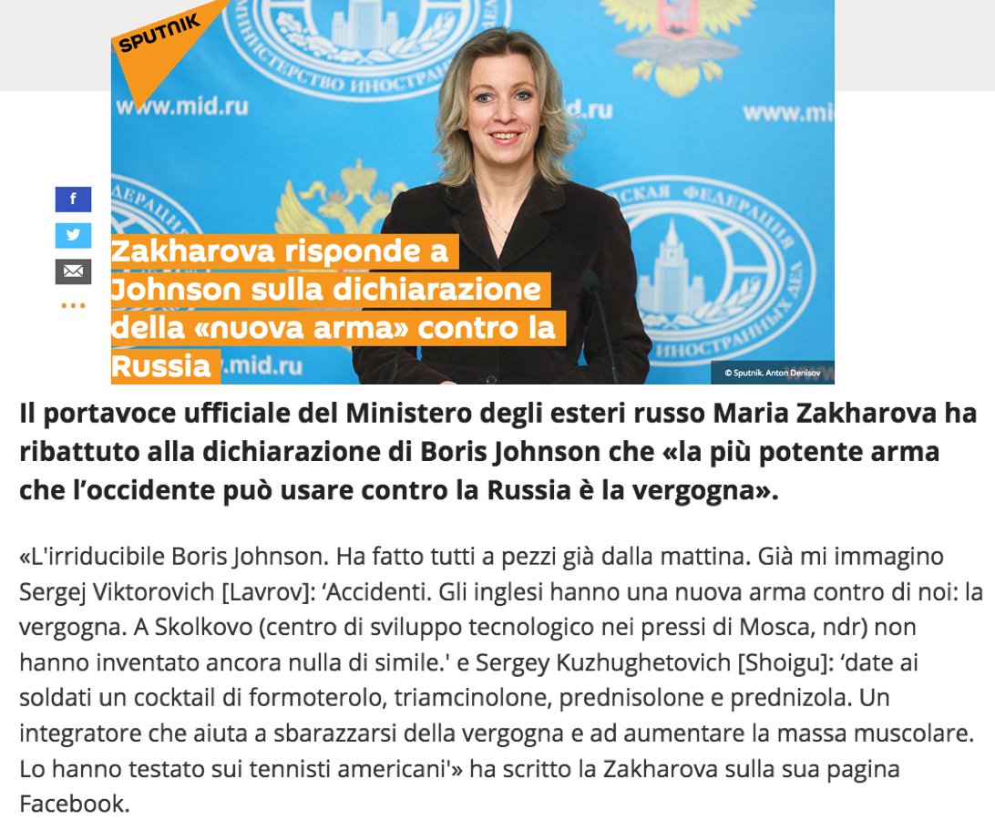 TennisTerrasse's tweet photo. #Zakharova's 🇷🇺 Fb post in 🇬🇧&amp;🇮🇹
#SerenaWilliams #doping #Serena #WilliamsSisters #VenusWilliams #wada #wadahack #Fairplay #Захарова #допинг https://t.co/ERumQmoiJc
