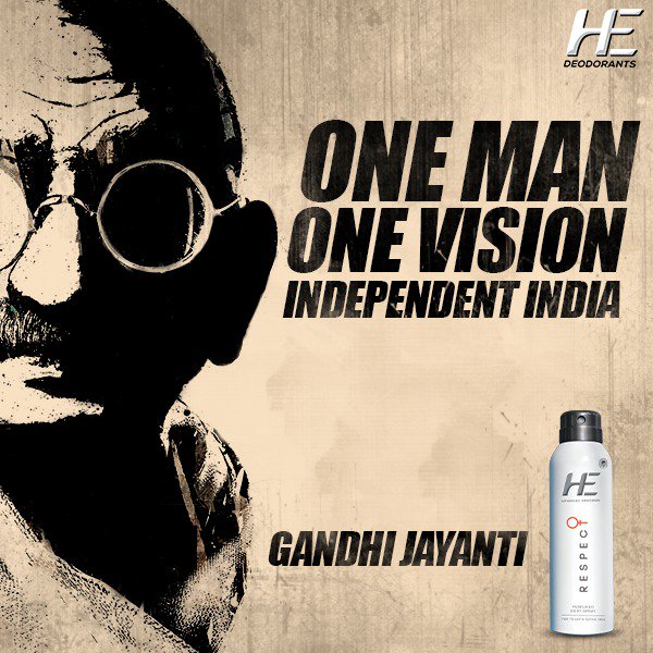 HeBeInteresting's tweet photo. Be the change you want in the world - Mahatma Gandhi. #GandhiJayanti #HERespect #BeInteresting https://t.co/R5UUhs5djW