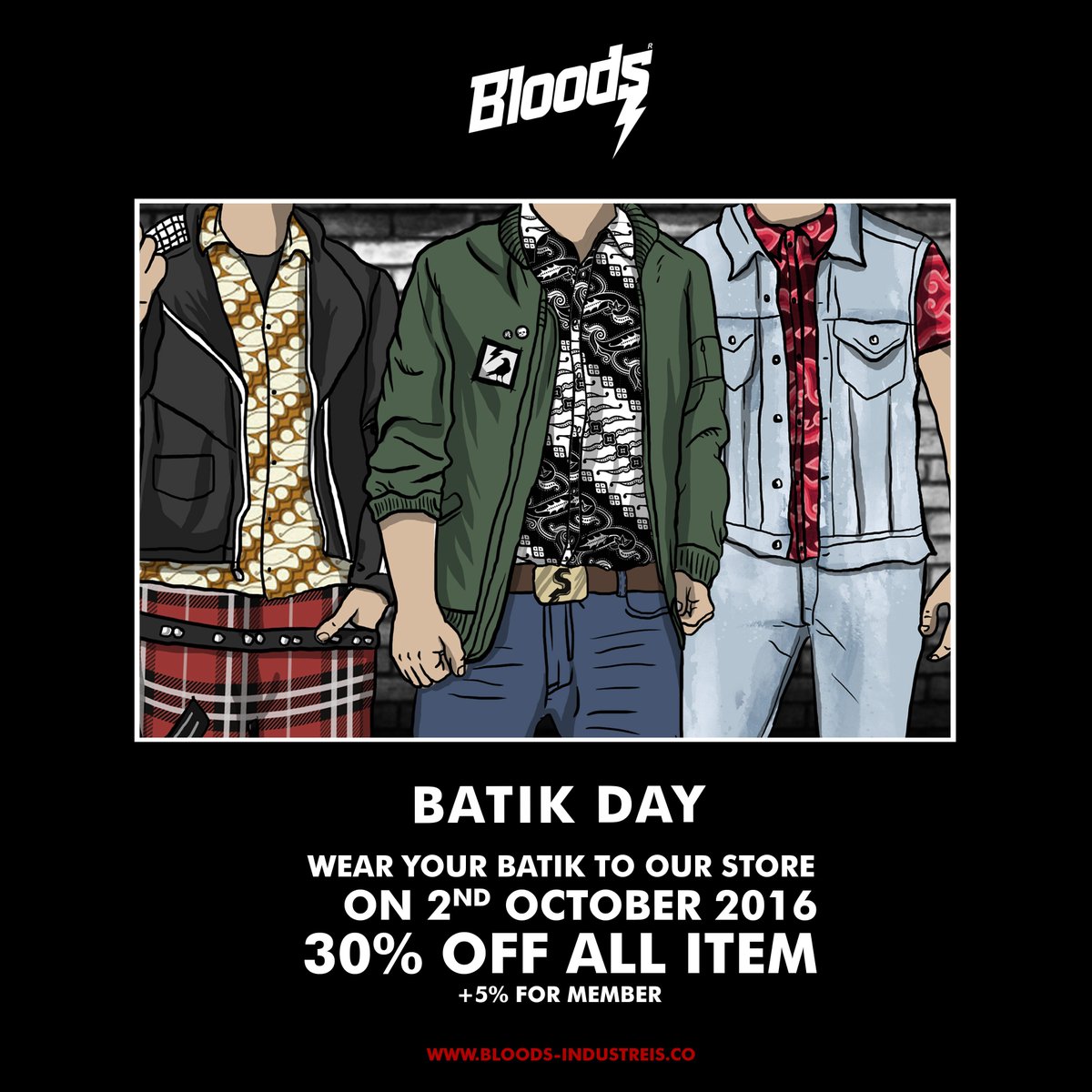 Jangan lupa hari ini BATIK DAY disc 30% OFF ALL ITEM, khusus yg belanja yg pakai batik yah. Terkecuali sepatu 20%