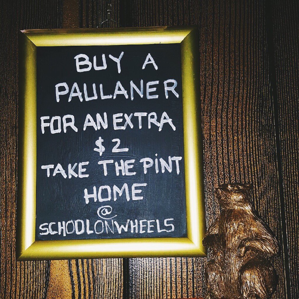 Paulaner OKTOBERFEST at #GoldenGopher ends this weekend! Order an $8 pint to take home and proceeds will go to <a href="/SchoolonWheels/">School on Wheels</a>!