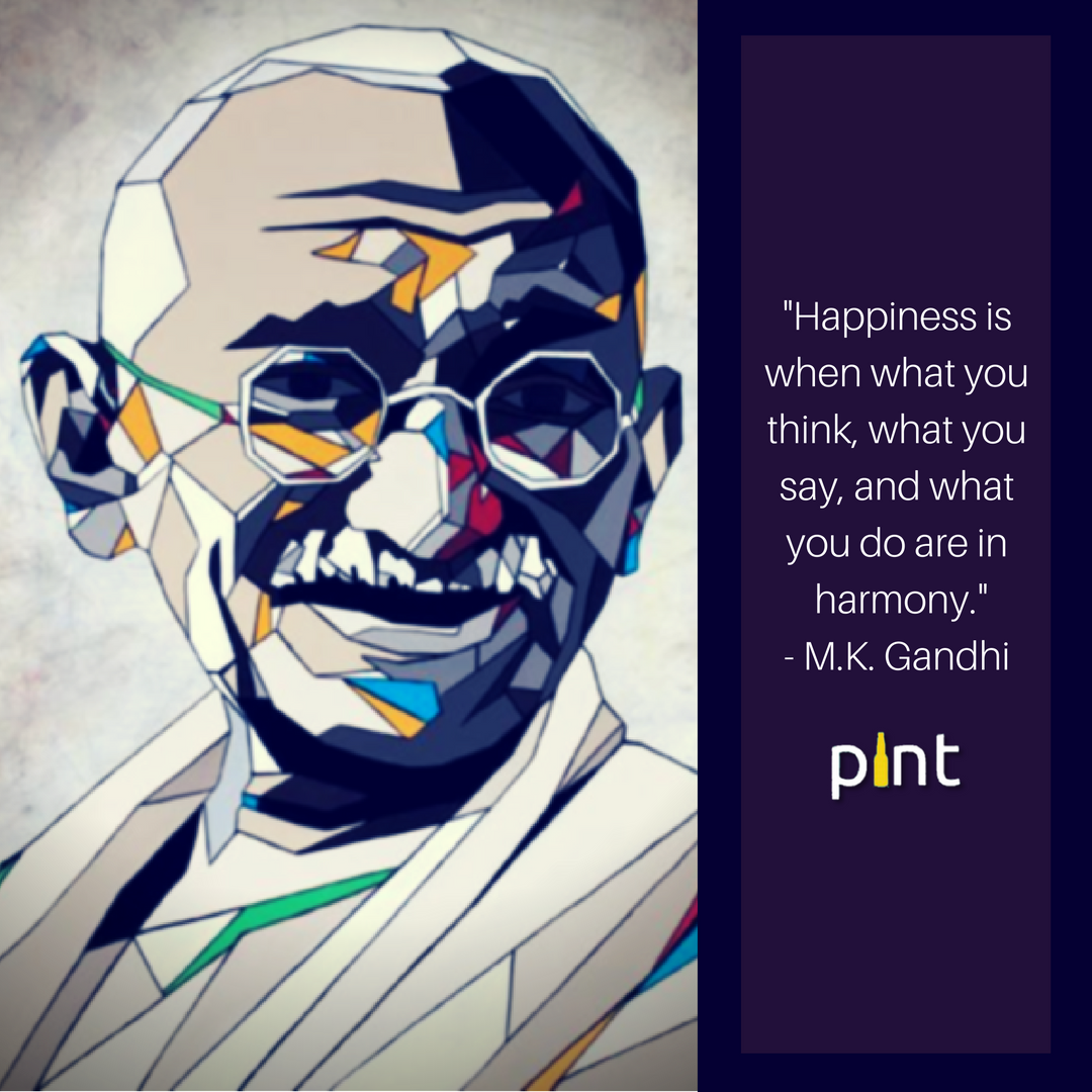 Pint_Fashion's tweet photo. Think positive, say right &amp; do good. Pint wishes everyone a very happy Gandhi Jayanti! #MahatmaGandhi #GandhiJayanti #Salute https://t.co/hlUUZr0pOr