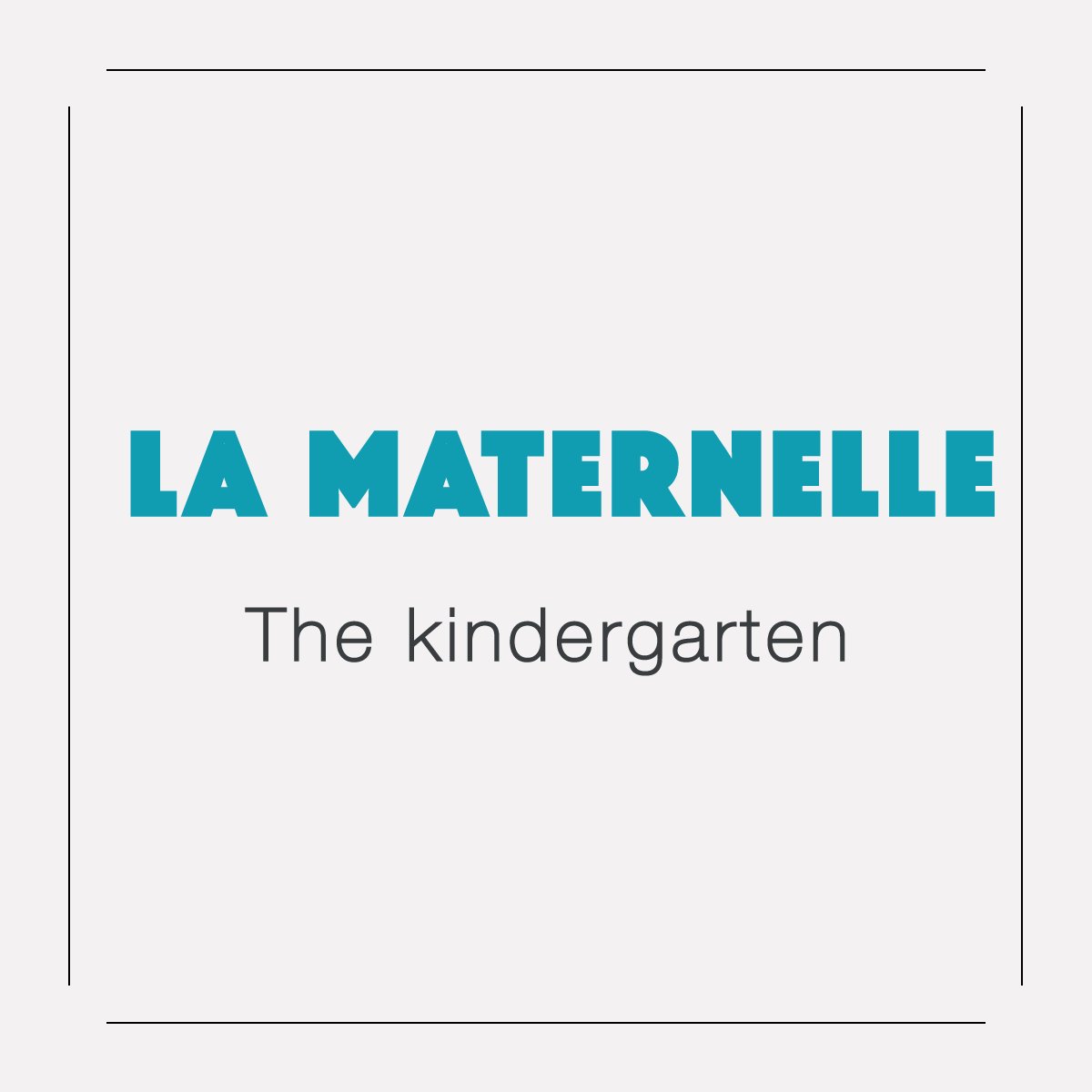 TalkinFrench's tweet photo. #French word of the day: La maternelle - The kindergarten https://t.co/49kWHUkkVV