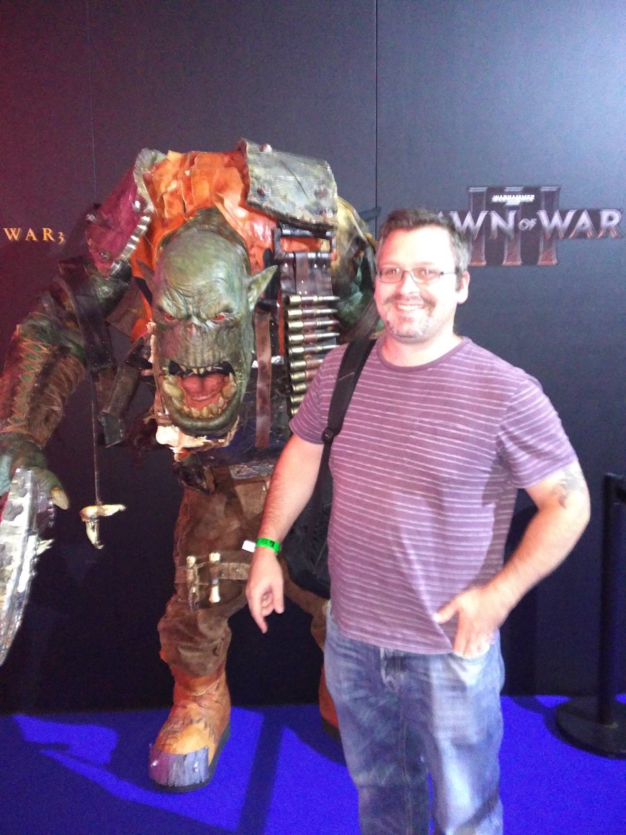 This orc looks really grumpy after <a href="/jdaraz/">Jason Daraz</a> got told off for picking it's nose #EGX